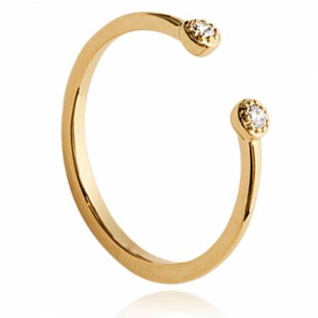 Woman gold plated Montaine yellow ring