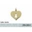 Woman gold plated Ouvert garcon hearts pendant 2
