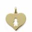 Woman gold plated Ouvert garcon hearts pendant mini