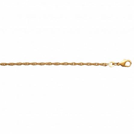 Woman gold plated rope bracelet