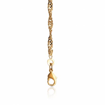 Woman gold plated singapore chains