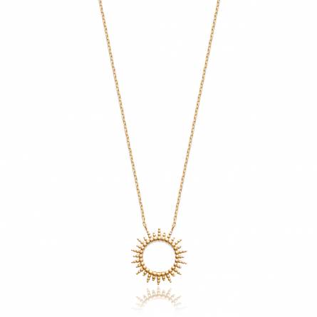 Woman gold plated Soleils necklace