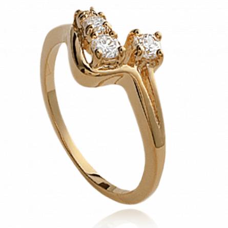Woman gold plated Souvenir Intense ring
