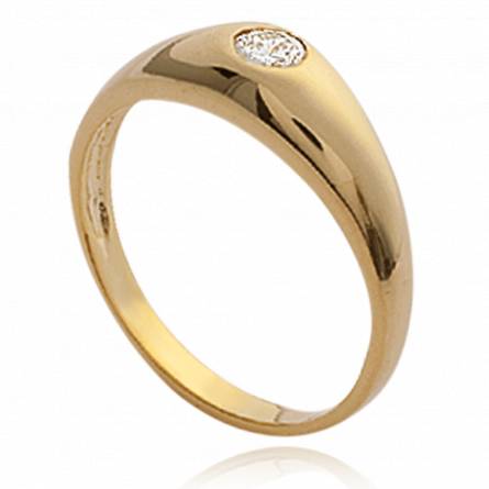 Woman gold plated Souvenir Naissant ring