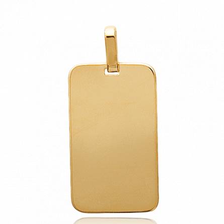 Woman gold plated Stelle vaduz rectangles pendant