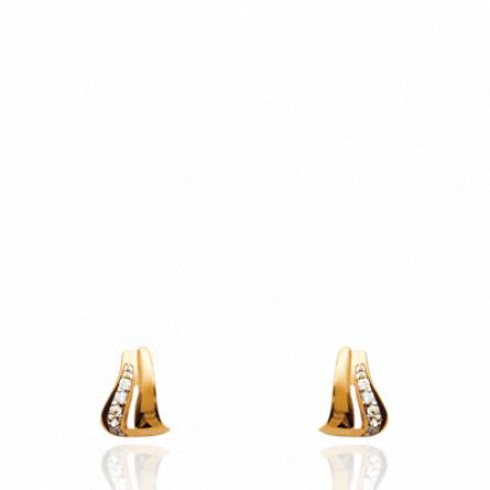 Woman gold plated Thésée earring