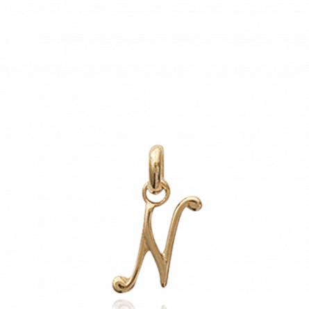 Woman gold plated Traditionnel letters pendant