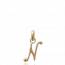Woman gold plated Traditionnel letters pendant mini
