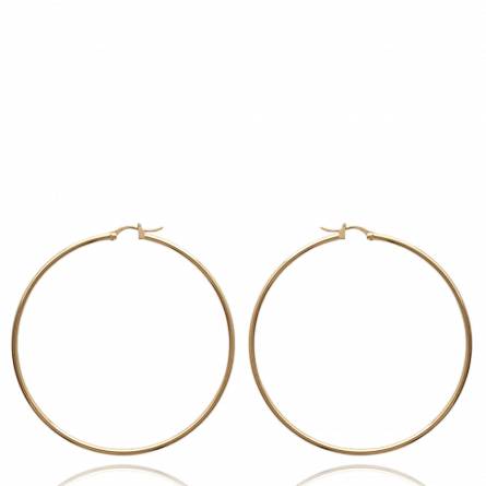 Woman gold plated Traditionnelle 6 cm circular earring