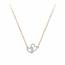 Woman gold plated Unis hearts necklace mini