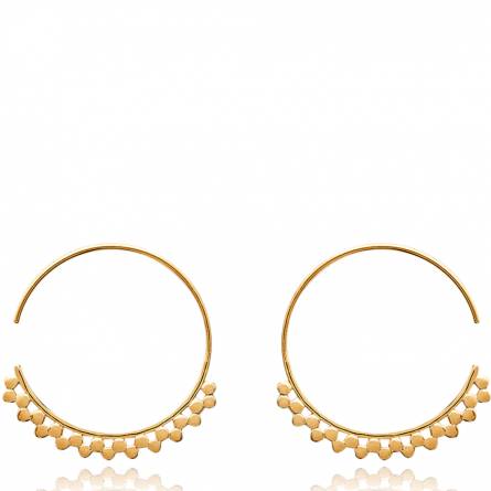 Woman gold plated Valère creoles earring