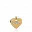 Woman gold plated XXl hearts pendant mini
