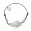 Woman rhodium alloy Libertad lace purple bracelet mini