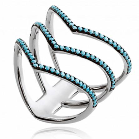 Woman silver Aileen turquoise ring