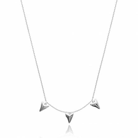 Woman silver Alodie triangles necklace