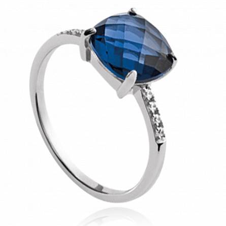 Woman silver Alysha blue ring