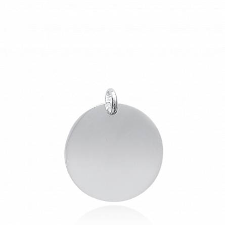 Woman silver Aretha circular pendant