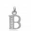 Woman silver B letters pendant mini