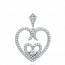 Woman silver Bengta hearts pendant mini