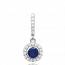 Woman silver Bernadett circular blue pendant mini