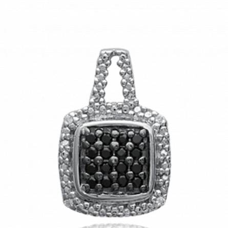 Woman silver Boleslawa black pendant