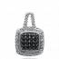 Woman silver Boleslawa black pendant mini