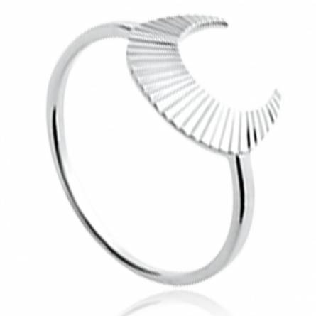 Woman silver Demi cercle ring