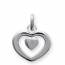 Woman silver Dessiné 2 hearts pendant mini