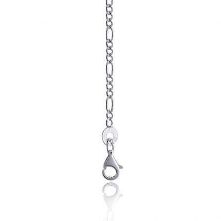 Woman silver figaro chains