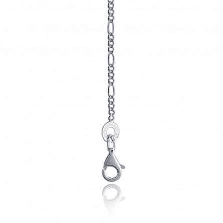 Woman silver figaro chains