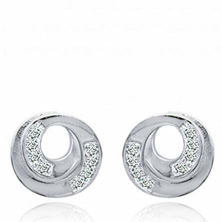 Woman silver Hypnose circular earring