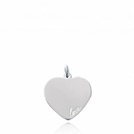 Woman silver  instantané hearts pendant