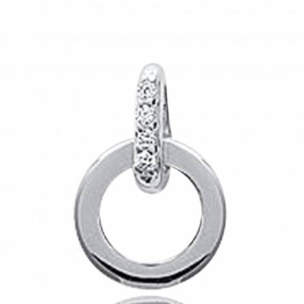 Woman silver Joana circular pendant