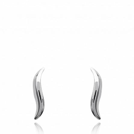 Woman silver  logilan earring