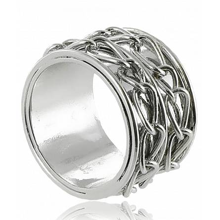 Woman silver metal Amy  ring