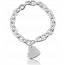 Woman silver metal Unique hearts bracelet mini