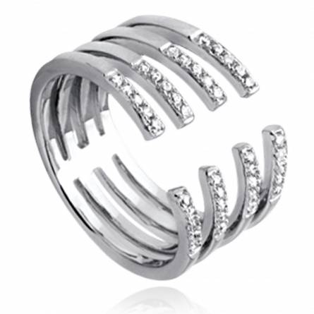 Woman silver Nada grey ring