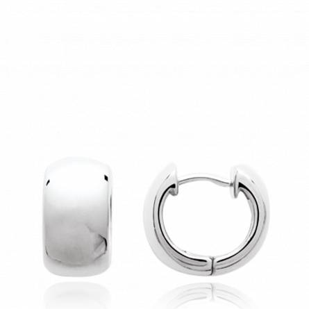 Woman silver Oxylade creoles earring