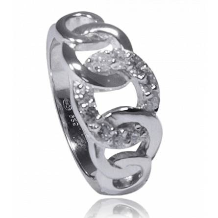 Woman silver Retro glam ring