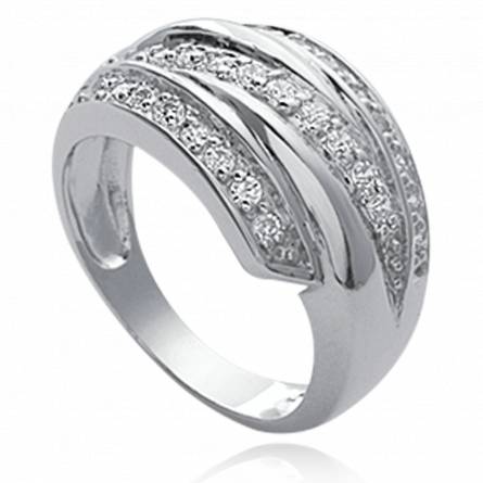 Woman silver Romanesque ring