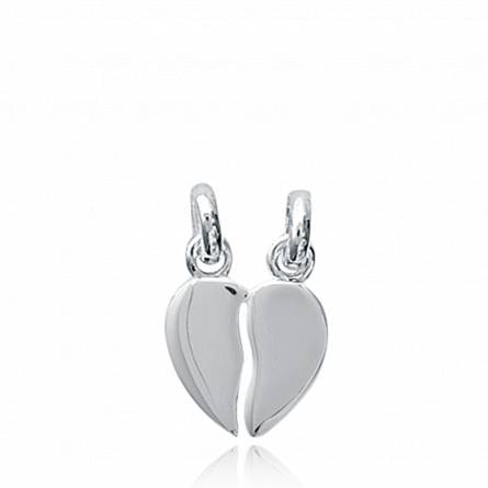 Woman silver Sécable 1 hearts pendant