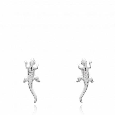 Woman silver Salamandre tenace earring