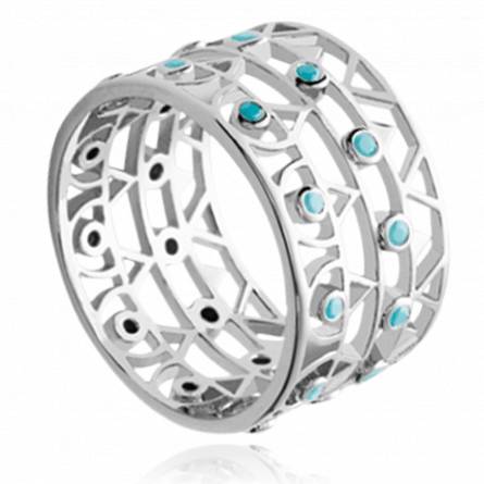 Woman silver turquoise ring