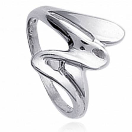 Woman silver Vague Celeste ring
