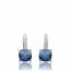 Woman silver Valentiane blue earring mini