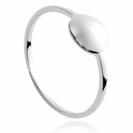 Woman silver Zéline circular ring