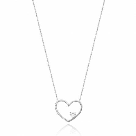 Woman silver Zdislava hearts necklace