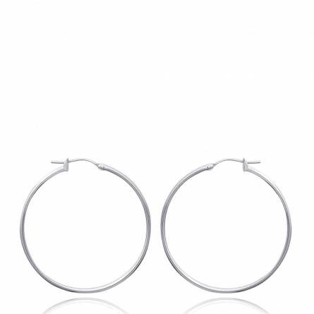 Woman stainless steel circular earring