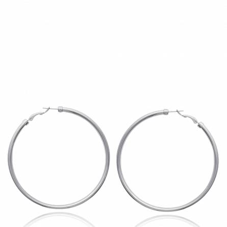 Woman stainless steel circular earring