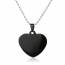 Woman stainless steel hearts black necklace mini